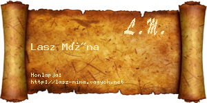 Lasz Mína névjegykártya